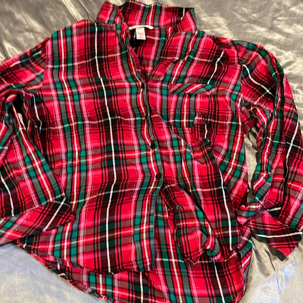 PINK flannel top